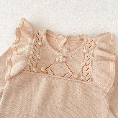 Blusa Infantil de Encaje Manga Larga Color Liso - Versátil y Elegante - Image 25