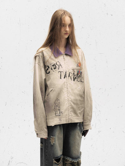 Chaqueta Detroit con Diseño Retro Badge y Teñido Vintage - Image 15
