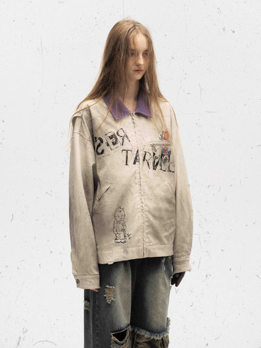 Chaqueta Detroit con Diseño Retro Badge y Teñido Vintage - Image 15