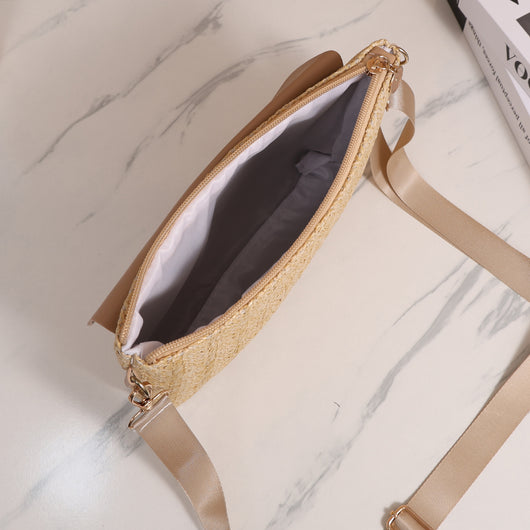 Bolsa de Hombro Tejida en Paja - Diseño Liso y Versátil - Image 9