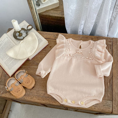Blusa Infantil de Encaje Manga Larga Color Liso - Versátil y Elegante - Image 39