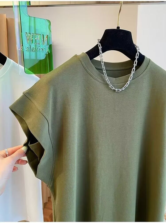 Blusa Suelta sin Mangas de Color Sólido - Comodidad y Estilo - Image 40