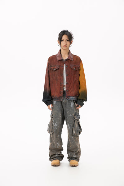 Chaqueta Denim Vintage Americana Oversize Lavado Relajado - Image 9