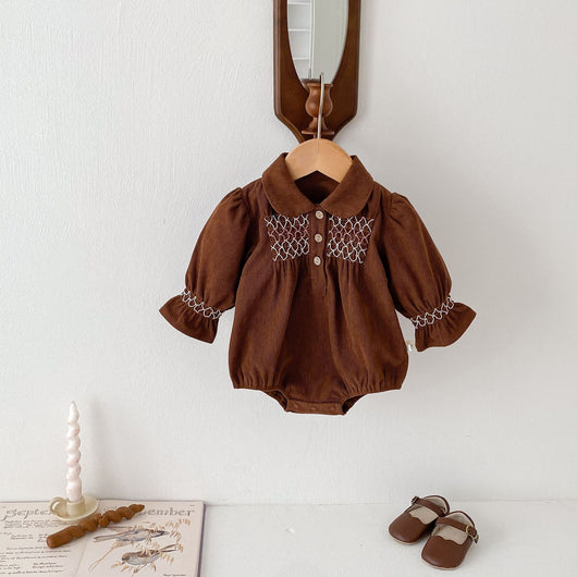 Vestido Enterizo de Pana para Bebé Niña con Diseño Triangular - Image 24