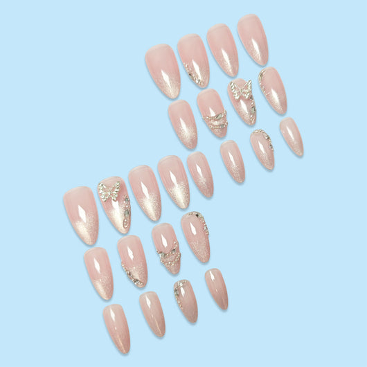 Pegatinas de Uñas Mariposa Efecto Ojo de Gato con Diamantes - Image 17