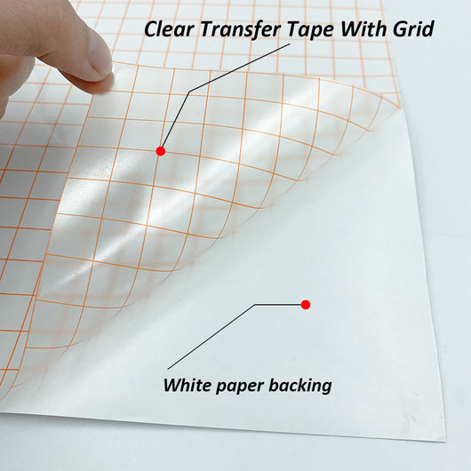 Película de Transferencia Adhesiva Autoadhesiva - Papel Craft Cuadriculado Multicolor Transparente - Image 11