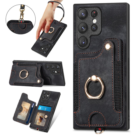 Funda Protectora S25Ultra con Anillo Seguro, Lanyard y Soporte para Tarjetas - Image 11
