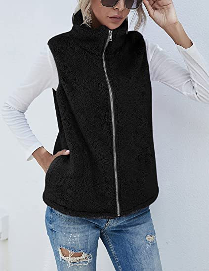 Chaleco Acolchado sin Mangas con Cuello Alto y Cierre - Image 44