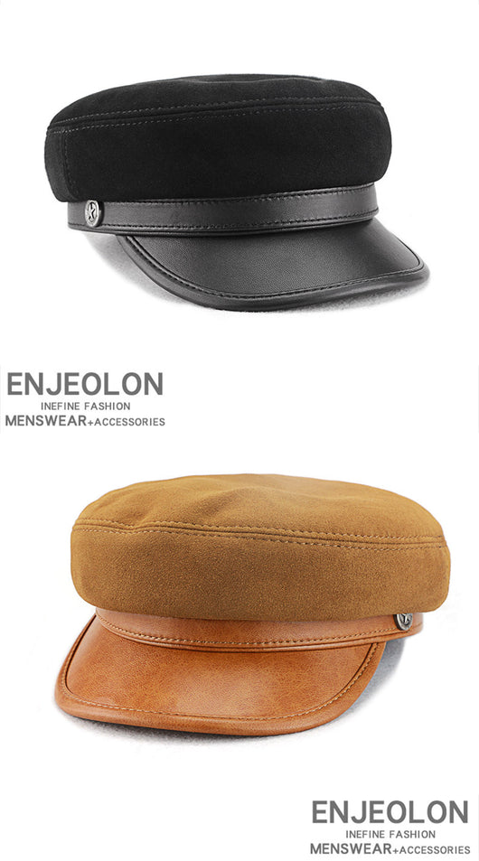 Gorra Retro Vintage de Gamuza y Lana con Visera - Estilo Británico Clásico - Image 14
