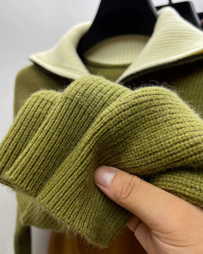 Suéter Abrigo Hombre Invierno Cuello Solapa Alto - Image 16