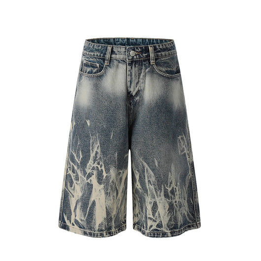 Pantalones Denim Tie-dye Punk Cintura Media - Image 26