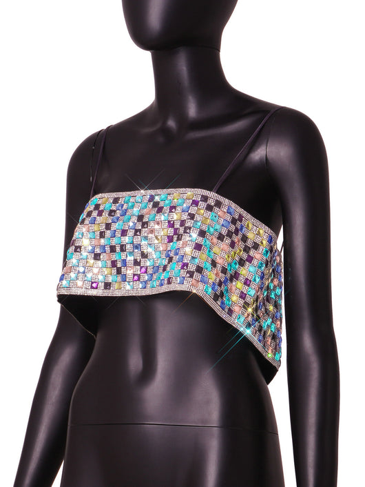 Top Tipo Bikini con Cadena de Diamantes y Lámina Metálica - Image 17