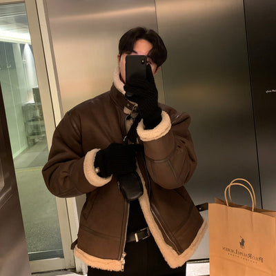 Abrigo de Invierno para Hombre con Lana de Cordero Integrada y Algodón Acolchado Reforzado - Image 22
