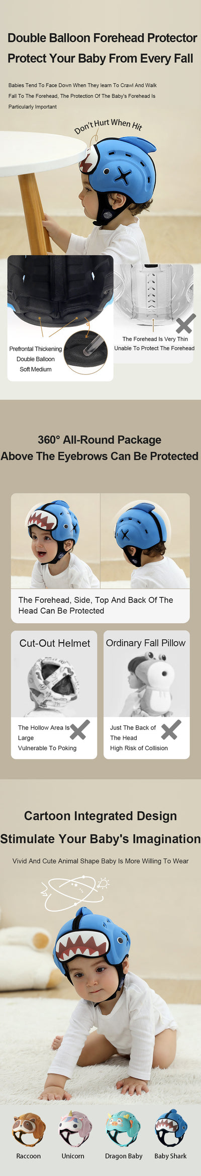 Casco Protector Infantil Ajustable Antigoipes y Anticaídas - Image 20