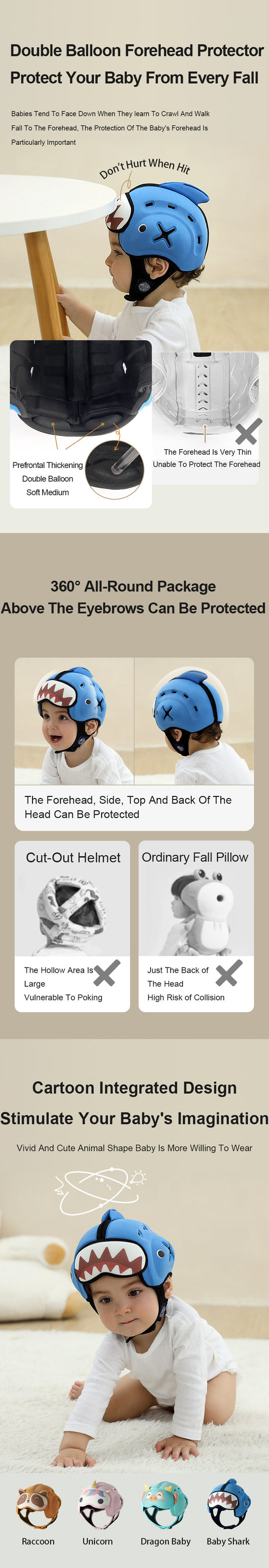 Casco Protector Infantil Ajustable Antigoipes y Anticaídas - Image 20