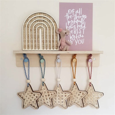 Globo Aerostático de Ratán con Arcoíris, Estrellas y Luna para Decoración Infantil - Image 18