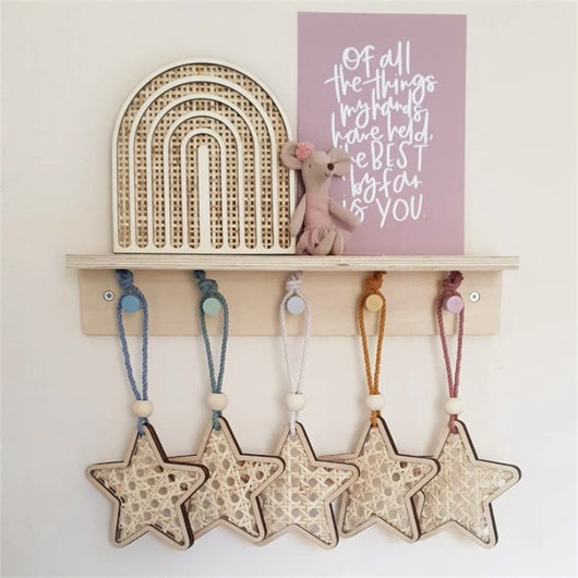 Globo Aerostático de Ratán con Arcoíris, Estrellas y Luna para Decoración Infantil - Image 18