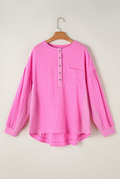 Camiseta Suelta de Color Liso Talla Grande para Mujer - Image 15