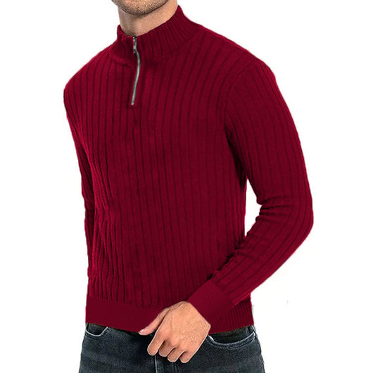 Suéter de Cuello Alto con Cierre para Hombre - Comodidad Casual - Image 48