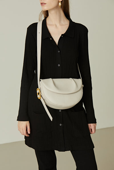 Bolso Bandolera de Cuero Vacuno con Pliegues - Image 17