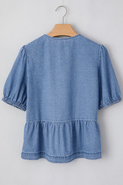 Blusa Elegante con Detalle de Moño y Fruncido - Image 15