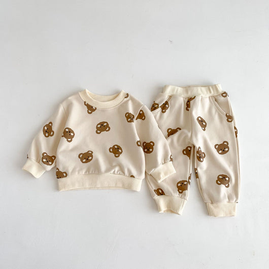 Conjunto de Ropa para Bebé Suéter de Algodón con Osito Cartoon - Image 11