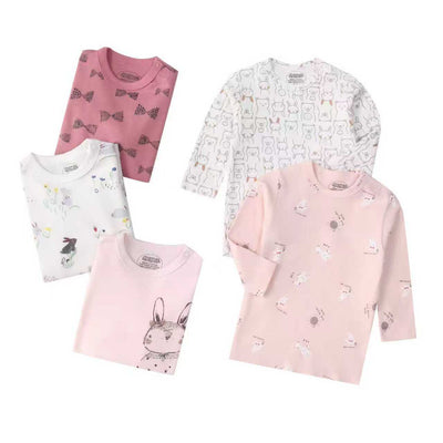 Pack de 5 Camisetas Infantiles Manga Larga Estampado Otoño Multicolor - Image 59
