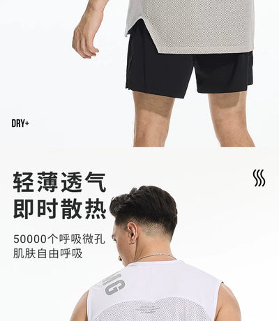 Camiseta Deportiva Hombre Sin Mangas Transpirable Seda Helada Entrenamiento Ligero - Image 9
