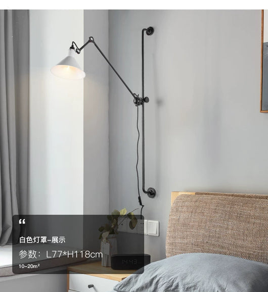 Lámpara de Pared Articulada con Protección Ocular y Enchufe - Image 15