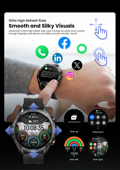 Reloj Inteligente HAYLOU Solar 5 LS20 con Carga Solar y Bluetooth - Image 15