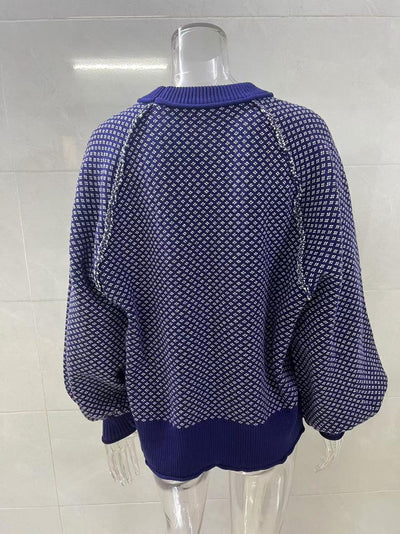 Suéter Tejido Jacquard Cuello Redondo para Otoño e Invierno - Image 30