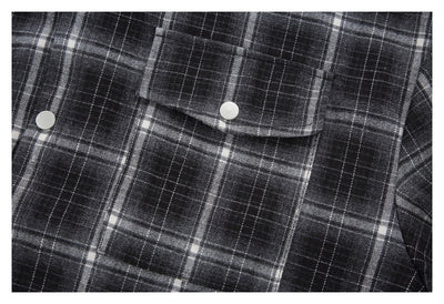 Camisa de Trabajo Cuadros Retro Americana con Capucha para Hombre - Image 20