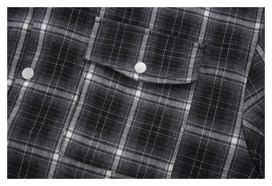 Camisa de Trabajo Cuadros Retro Americana con Capucha para Hombre - Image 20