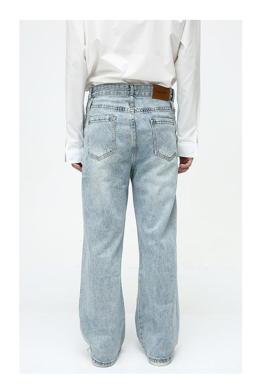 Jeans Retro Casual Americano con Efecto Desgastado - Image 23