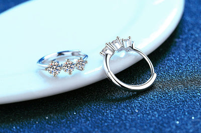 Aretes de Plata Esterlina 925 con Moissanita - Diseño Elegante Chapado en Platino - Image 13