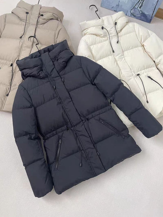 Abrigo Acolchado de Terciopelo con Capucha para Mujer - Chaqueta Cálida - Image 12