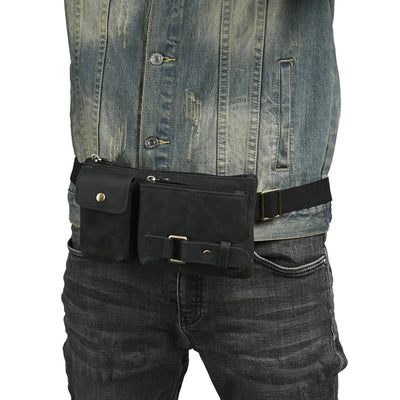 Bolsa de Pecho de Cuero Curtido al Vegetal para Hombre - Estilo Viajero - Image 12