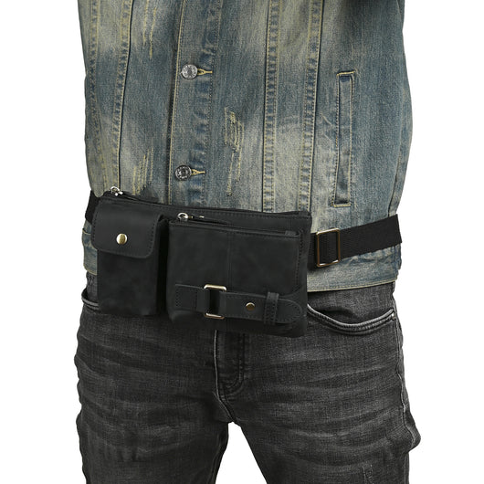 Bolsa de Pecho de Cuero Curtido al Vegetal para Hombre - Estilo Viajero - Image 12