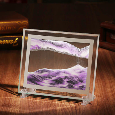 Adorno de Vidrio con Pintura de Paisaje Arenoso Fluido - Image 12