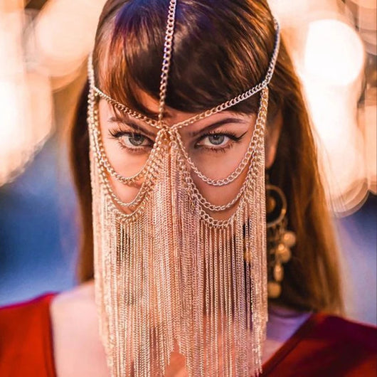 Cadena para Cabello Estilo Étnico con Diamantes Su Shui y Máscara - Image 21