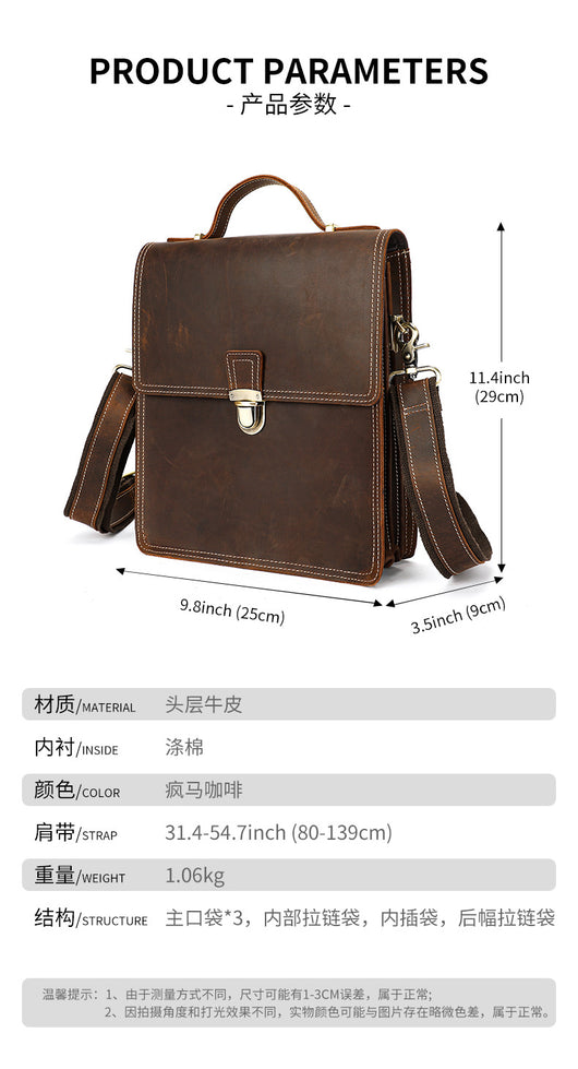 Bolsa Mensajera Vertical de Gran Capacidad con Diseño Cuadrado para Hombre - Image 24