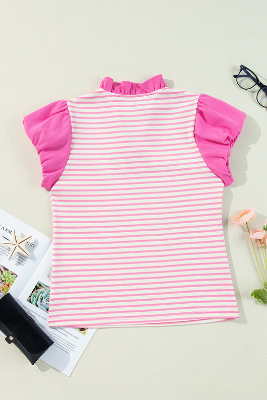 Camiseta Rayada Estampada para Mujer - Estilo Casual Europeo y Americano - Image 19