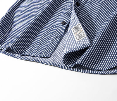 Camisa Retro de Rayas Verticales Manga Larga para Hombre - Image 22