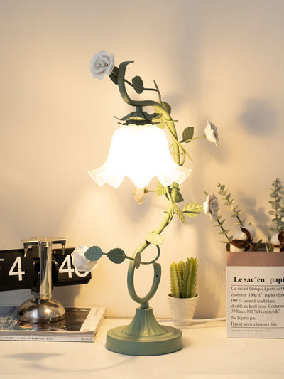 Lámpara de Mesita Retro con Flores Idílicas para Dormitorio - Image 16