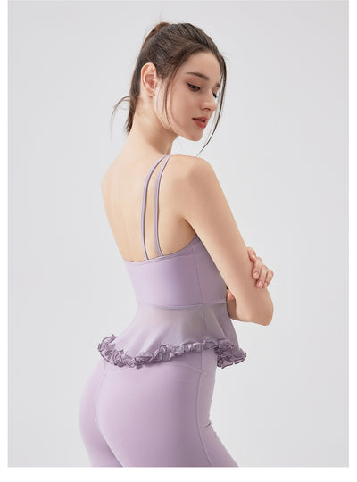 Top Deportivo Yoga con Encaje Espalda Descubierta - Tela Respirable Fanxin Air Sense - Image 27