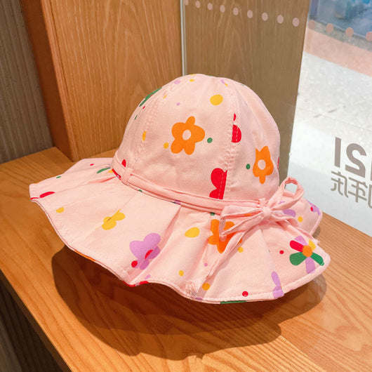 Sombrero de Ala Ancha con Flores para Niñas - Protección Solar Infantil - Image 25