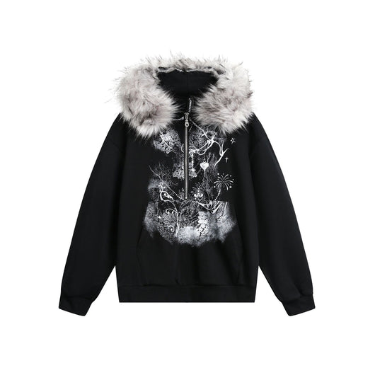 Suéter Cardigan con Cuello de Piel y Cierre de Cremallera - Image 18