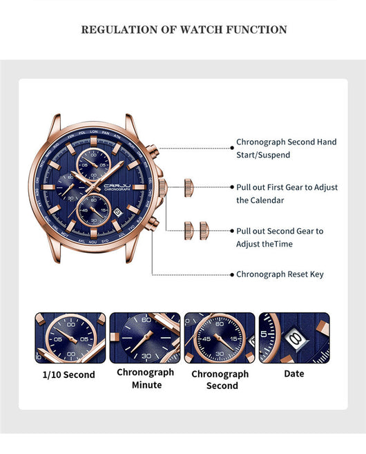 Reloj de Negocios para Hombre con Correa de Silicona y Acero Inoxidable - Image 24