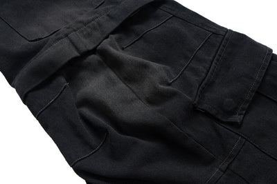 Overol Denim Vintage Desgastado con Bolsillos Múltiples y Doble Uso - Image 19