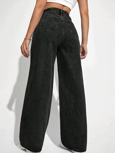 Jeans Sueltos Desteñidos Estilo Retro Casual Versátil - Image 22